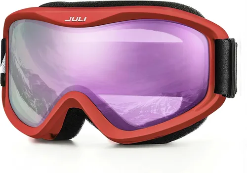 Miniatura 11 de Juli - Gafas de esquí, snowboard y patinaje, para hombres y mujeres Marco blanco naranja (vlt 13%) lente