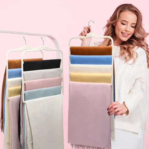 Miniatura 7 de Perchas para pantalones que ahorran espacio, organización y almacenamiento para dormitorios, artículos esenciales para estudiantes universitarios
