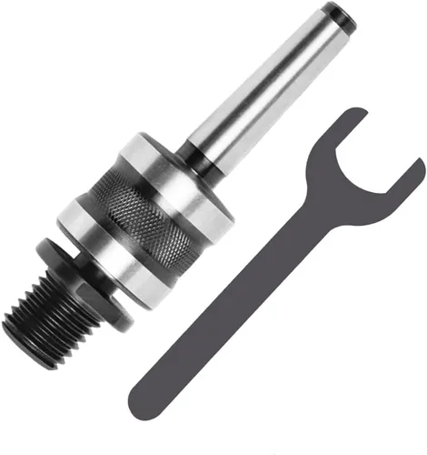 Miniatura 2 de Adaptador de mandril de contrapunto vivo para carpintería a rosca de 1 "x 8tpi con montaje cónico Morse #2