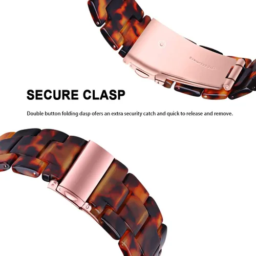 Miniatura 3 de Correas de resina compatibles con Apple Watch de 1.496 in 1.575 in 1.614 in 1.654 in 1.732 in 1.772 in, Barcelet de resina ligera con hebilla