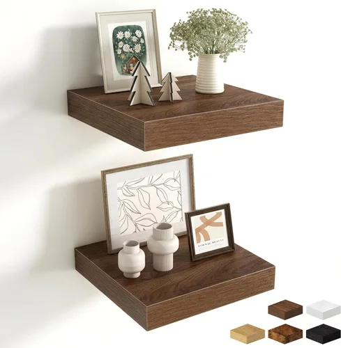Miniatura 35 de Estantes flotantes de 48 pulgadas para pared, estante de chimenea de 10 pulgadas de profundidad, estantes flotantes de madera para pared, estantes