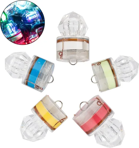 Dr.Fish - Luz de LED señuelo para peces de agua salada y agua dulce. Señuelo de pesca surtido para atraer fletán, róbalo. Para pesca desde la orilla