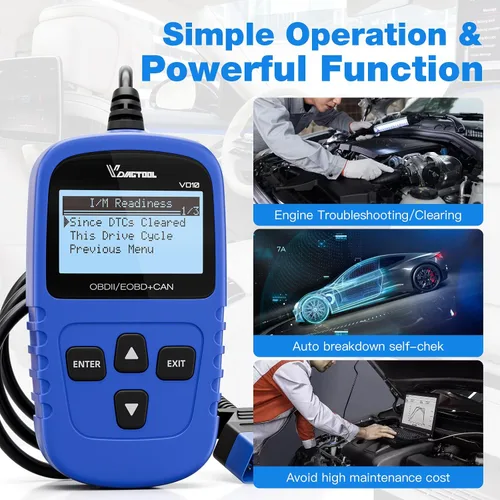 Miniatura 6 de VDIAGTOOL VD10 Escáner OBD2 Lector de Códigos Herramienta de Diagnóstico Automotriz Lector de Códigos de Falla del Motor para Apagar CEL con Freeze