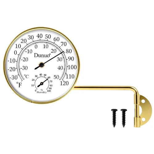 Termómetro para exteriores, resistente a la intemperie y medidor de temperatura exterior decorativo para ventana, accesorios de invernadero y patio