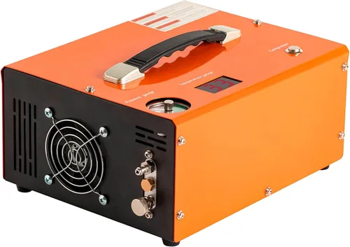 Miniatura 8 de Compresor de aire PCP 4500Psi/30Mpa, bomba de llenado rápido sin aceite de 300 W con apagado automático, doble potencia 12 V CC y 110 V CA