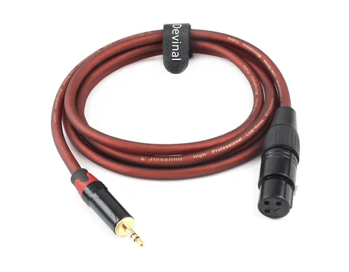 Miniatura 4 de Cable de micrófono XLR a 1/8" - Adaptador hembra de 0.138 in a XLR, 6 pies para computadora, altavoces