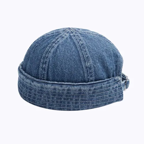 Miniatura 6 de jerague Gorros sin ala con hebilla de cuero ajustable Street Casual Docker Beanie Skull Caps