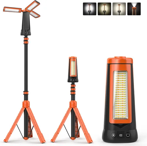 Miniatura 9 de Dimgogo15000mAh Luz recargable para acampar, luz de trabajo LED portátil Standing Light with 7ft Max Height, 5500 Lumen 6500/4500/3500K Dimmable