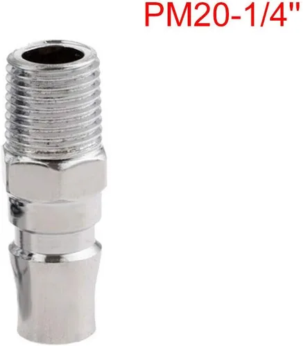 Miniatura 2 de Acoplador de aire BE-TOOL PM20-1/4" BSP Conectores de línea aérea macho de liberación rápida para herramientas de compresor (paquete de 2)