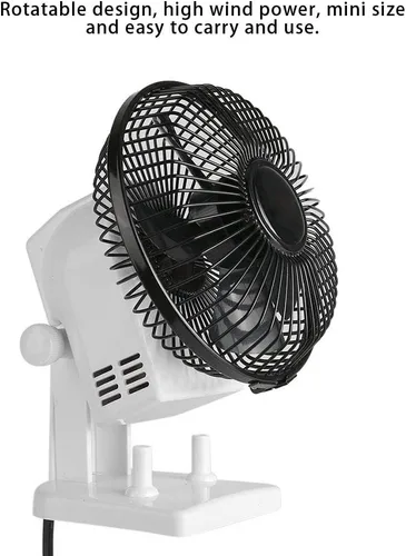 Miniatura 5 de Dioche Mini ventilador eléctrico de uñas con flujo de aire de 13 W de alto, ventilador de escritorio portátil con 2 ajustes de velocidad