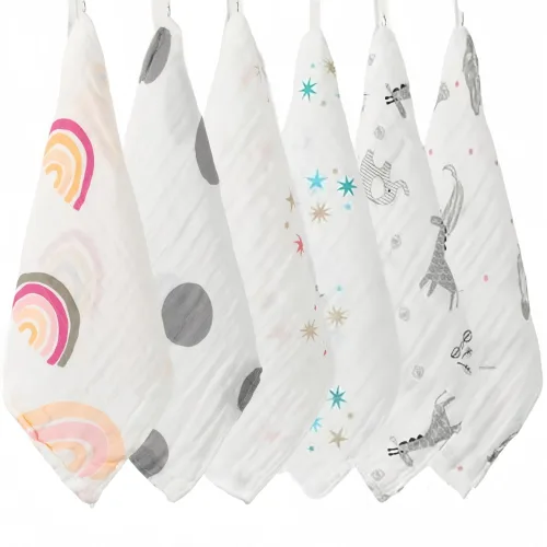 Miniatura 8 de norinori Baby Msulin - Paños de muselina para recién nacidos, 10 paños de muselina para bebé, toallas de lavado de algodón natural suaves