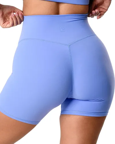 Kamo Fitness Featherlite Enhance - Pantalones cortos de ciclista para mujer de 6 pulgadas, sin costura frontal, suaves, levantamiento de glúteos,