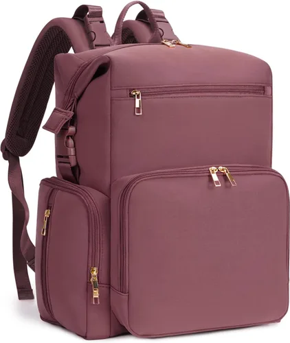 Miniatura 14 de CEI-CEI Mochila de neopreno para pañales con bolsillos aislados, bolsas grandes de maternidad para bebés recién nacidos, bolsa de viaje con Verde