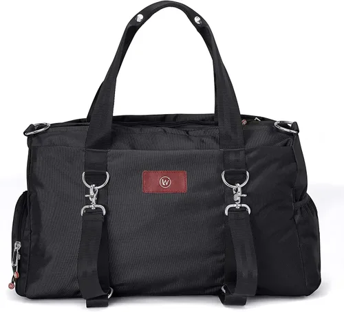 Live Well 360 Bolsa de lona para gimnasio para hombres o mujeres Bolsa con zapatos, laptop y compartimento húmedo Bolsa de hombro perfecta para