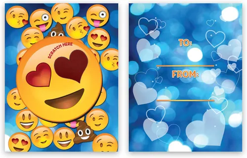 Miniatura 9 de My Scratch Offs Paquete de 26 tarjetas de San Valentín para rascar el corazón de Cupido, tarjetas de revelación de corazón de 3 x 4 pulgadas