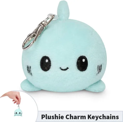 Miniatura 4 de TeeTurtle - Llavero de peluche (tiburón azul feliz)