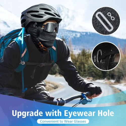 Miniatura 3 de Pasamontañas de invierno para hombres y mujeres, resistente al viento, máscara térmica para clima frío, para ciclismo, esquí, escalada