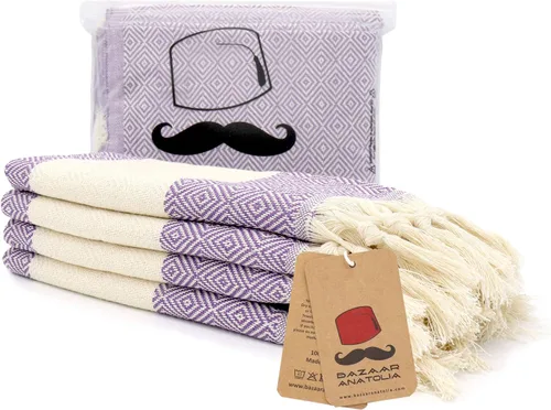 Miniatura 14 de Bazaar Anatolia Juego de 2 toallas de mano turcas para baño, 39 x 19 pulgadas, algodón, toallas de mano decorativas para cocina, té, yoga, cara