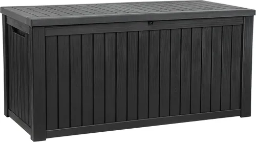 Miniatura 8 de YITAHOME Caja de almacenamiento para la terraza, de 51 galones, contenedor de almacenamiento para exteriores resistente a la intemperie para cojines