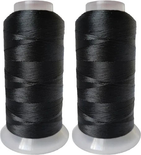 Hilo de poliéster resistente resistente a los rayos UV para exteriores, #69 T70, tamaño 210D/3 capas, para tapicería marina, cuero, manualidades de