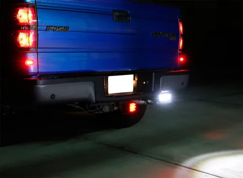 Miniatura 7 de iJDMTOY Kit de luces LED rojas con lente ahumada para debajo de la luz trasera trasera trasera compatible con Ford Raptor 2010-14, alimentado por