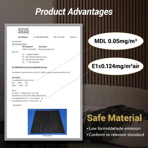 Miniatura 5 de TONOR 4 paneles de listones de madera, paneles acústicos adhesivos de 48 x 24 pulgadas para pared, paneles decorativos 3D estriados para absorción