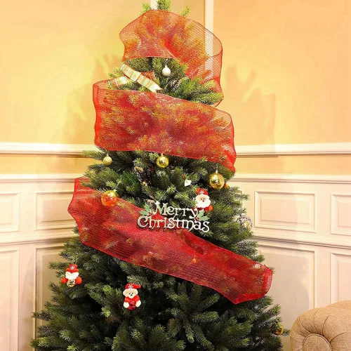 Miniatura 5 de 4 rollos de cinta de malla decorativa para decoración de coronas, 10 pulgadas x 30 pies, rollo de malla decorativa de San Valentín, suministros