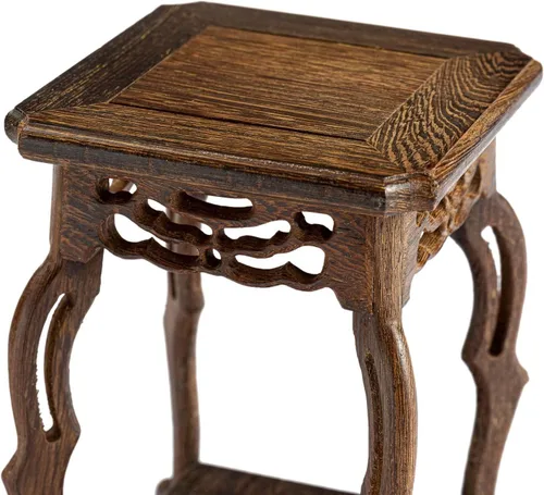 Miniatura 3 de Hermoso soporte de jarrón oriental de palisandro artesanal para jarrones y plantas pequeños