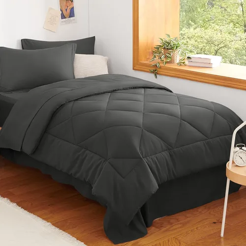 Miniatura 68 de CozyLux - Juego de edredón en una bolsa, para dormitorio universitario, todas las estaciones, edredón, sábanas y fundas para almohada y decorativas