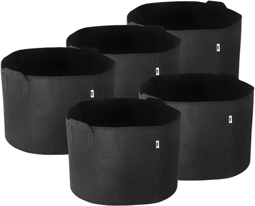 Bolsas gigantes de cultivo resistentes de 20 galones, ideales para cultivar árboles, arbustos, plantas vegetales o flores, contenedores de cultivo