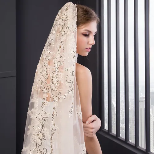 Miniatura 5 de EllieHouse E21 - Velo de novia para mujer con peine gratis