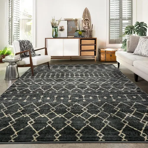 Miniatura 10 de WESTLOOM Alfombra de pasillo de 2 x 6 pies, diseño de enrejado marroquí, alfombra larga con acento oriental, alfombra larga para interiores