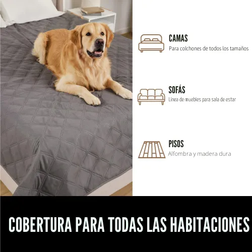 Miniatura 8 de GORILLA GRIP - Funda impermeable para sofá para perros, con respaldo antideslizante, manta lavable a prueba de fugas para perros, cubre sofá, cama