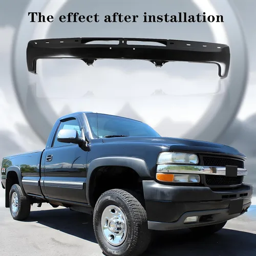 Miniatura 7 de CarPartsDepot Barra frontal del parachoques negro Compatible con 1999-2002 Silverado 1500 2500 3500 y 2000-2006 Suburban/Tahoe GM1002375 12335826