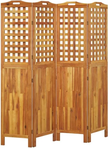 Miniatura 6 de vidaXL Divisor de habitación de 4 paneles, pantalla de privacidad plegable de 4 paneles, pantalla divisor plegable para oficina en casa