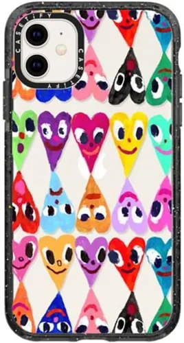 Miniatura 43 de CASETiFY Impact - Funda para iPhone 11 - Flower Power Retro - Negro Transparente