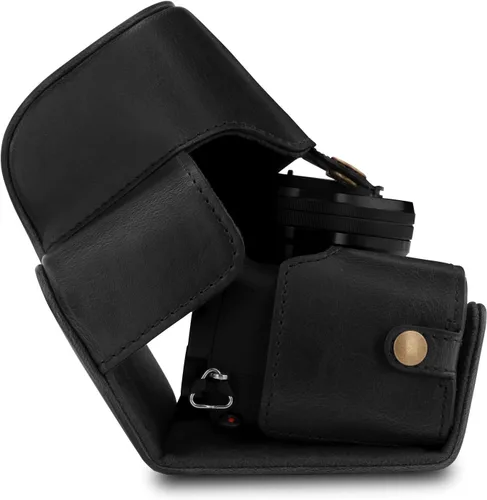 Miniatura 3 de MegaGear MG1651 Ever Ready Funda de piel para cámara Compatible con Sony Alpha A6400 (16-50mm) - Negro