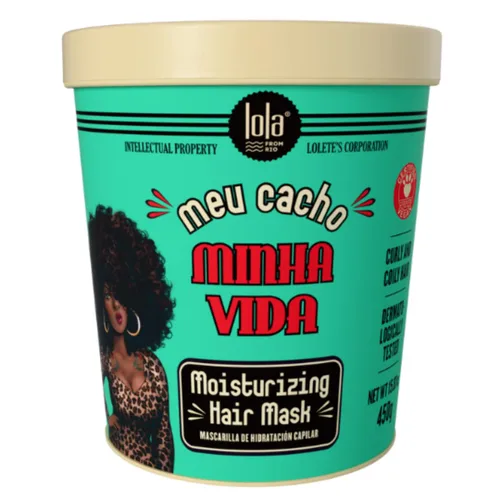 Lola From Rio - Meu Cacho Minha Vida - Mascarilla hidratante para cabello rizado seco y dañado, restaura, repara, hidrata, hidrata, tratamiento