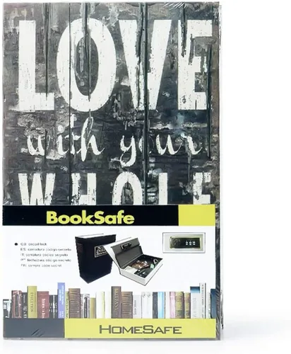 Miniatura 6 de Caja de almacenamiento segura con libro de diversión, código de estilo de amor, 9.5 x 6 x 2.2 pulgadas Caja fuerte secreta del diccionario