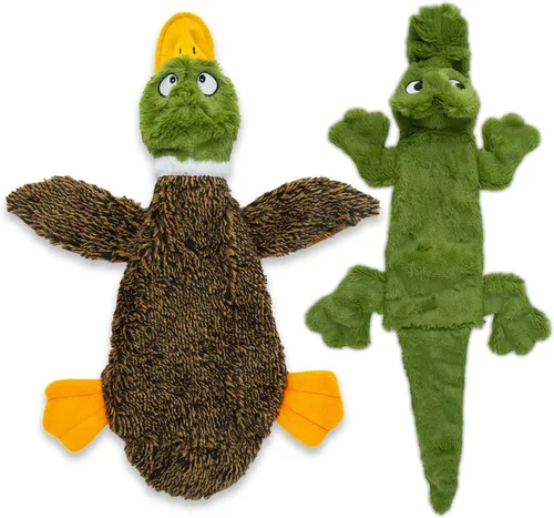 Miniatura 28 de Best Pet Supplies - Juguetes para cachorros y perros adultos, crujen y hacen chirridos, pato, verde claro aCrinkle Duck (verde claro)