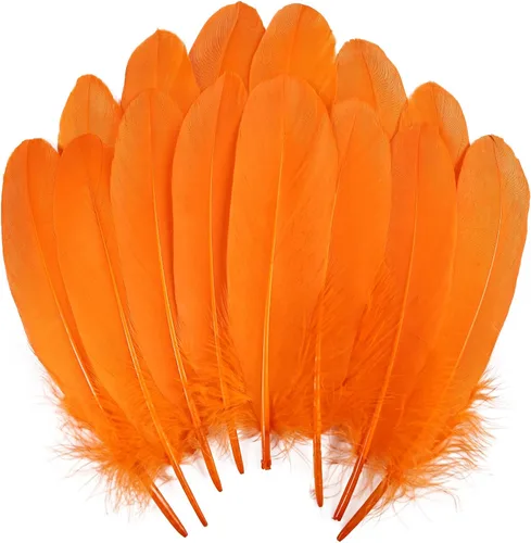 Miniatura 8 de THARAHT 120 plumas de ganso azul aguamarina naturales a granel de 6-8 pulgadas 5.9-7.9 in para manualidades, bricolaje, cosplay, boda, fiesta