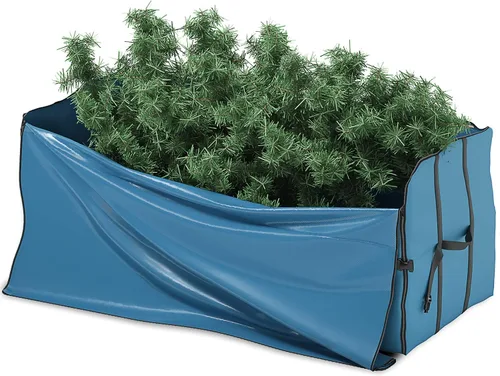 Miniatura 8 de Hearth & Harbor Paquete de 2 bolsas de almacenamiento para árbol de Navidad de 9 pies para vacaciones, caja de almacenamiento impermeable para árbol