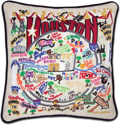 Miniatura 152 de Catstudio Almohada decorativa bordada a mano de Texas
