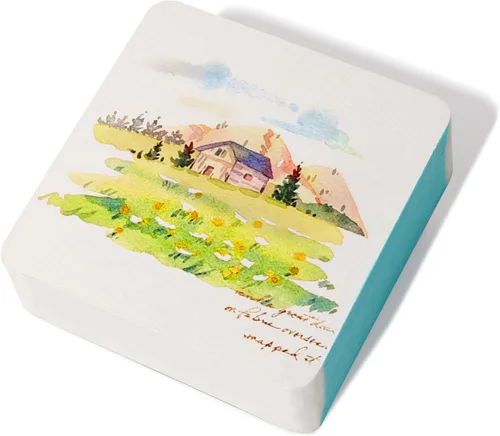 Miniatura 11 de LIGHTWISH Mini cuaderno de bocetos de acuarela, 60 hojas de 2.6 x 3.3 pulgadas, 100% algodón, prensado en frío, 300 gsm/140 libras, mini libro