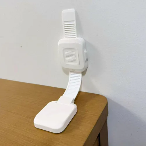 Anclaje adhesivo mejorado para muebles sin taladro, correas ajustables para pared de muebles antipuntas para bebés y mascotas, paquete de 4