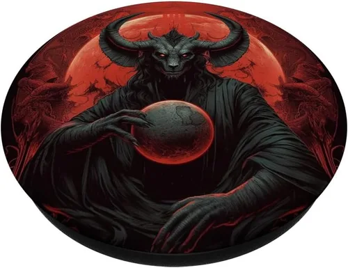 Miniatura 2 de Baphomet - PopSockets abstractos ocultos de luna roja intercambiables PopGrip