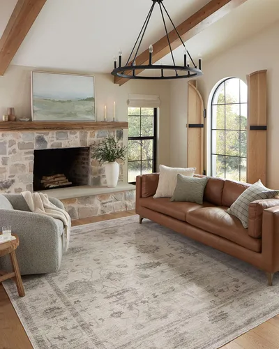 Miniatura 12 de Loloi Magnolia Home de Joanna Gaines Millie Collection MIE-05 Piedra/Natural 2 pies y 7 pulgadas x 12 pies, 0.25 pulgadas de altura de la pila