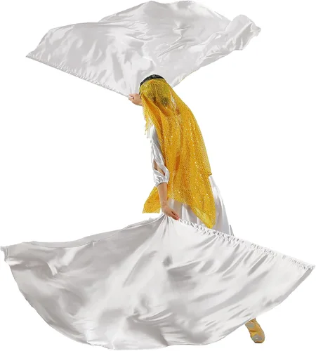 Miniatura 10 de Set de Banderas de Adoración MUNAFIE (2 Banderas + 2 Varillas Telescópicas + 1 Bolsa de Almacenamiento), banderas de adoración para danza en la Azul