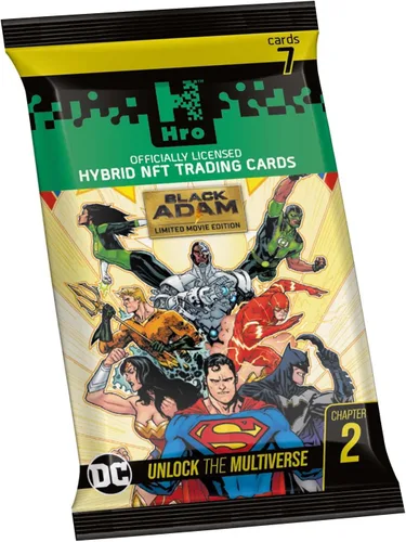 Miniatura 2 de DC Comics Unlock The Multiverse HRO Capítulo 2: paquete de 4 cajas de refuerzo premium, tarjetas coleccionables NFT híbridas, paquete de 29