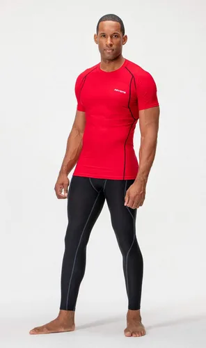 Miniatura 2 de Devops - Camisetas de compresión para hombre (2 3 unidades), manga corta, camiseta base para entrenamiento